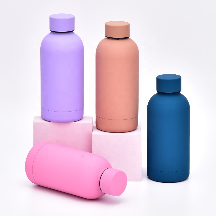 Custom Logo Double Wall Vacuum Insulated Bottles Small Mouth Stainless Steel Sports Water Bottles