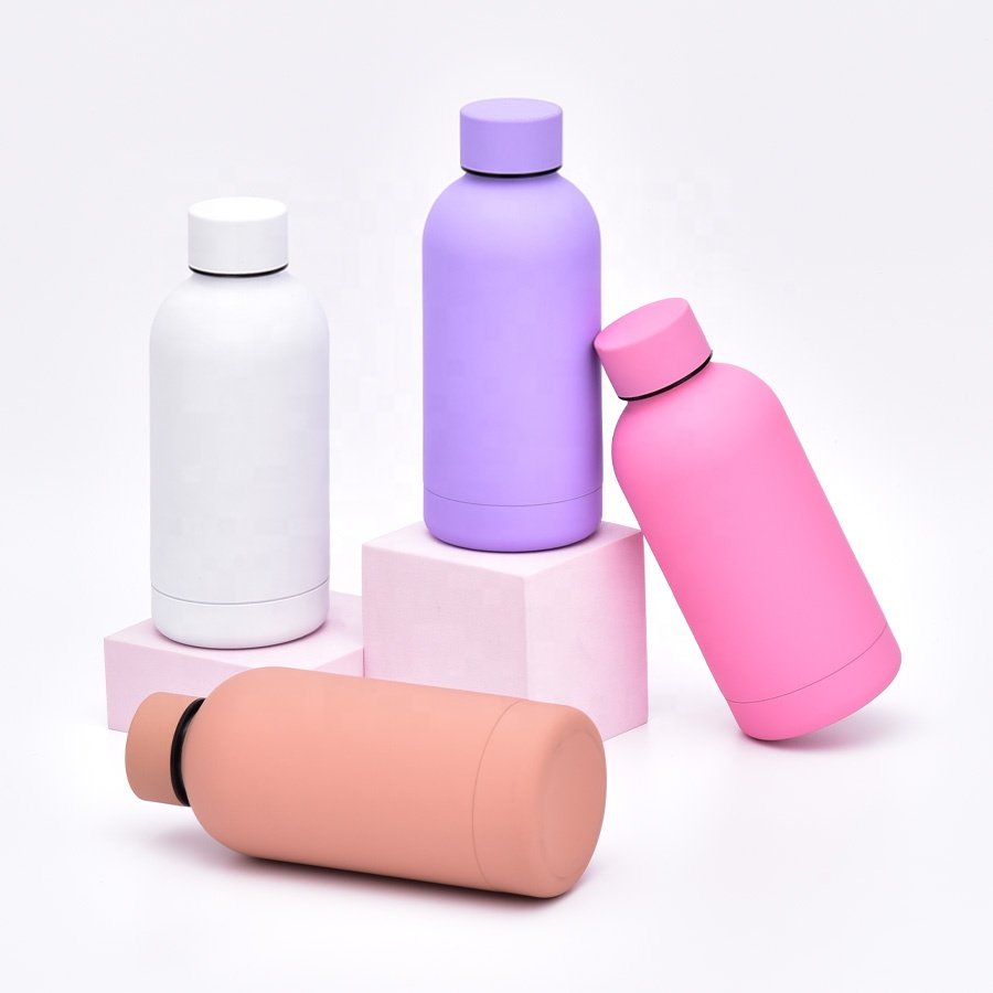 Custom Logo Double Wall Vacuum Insulated Bottles Small Mouth Stainless Steel Sports Water Bottles