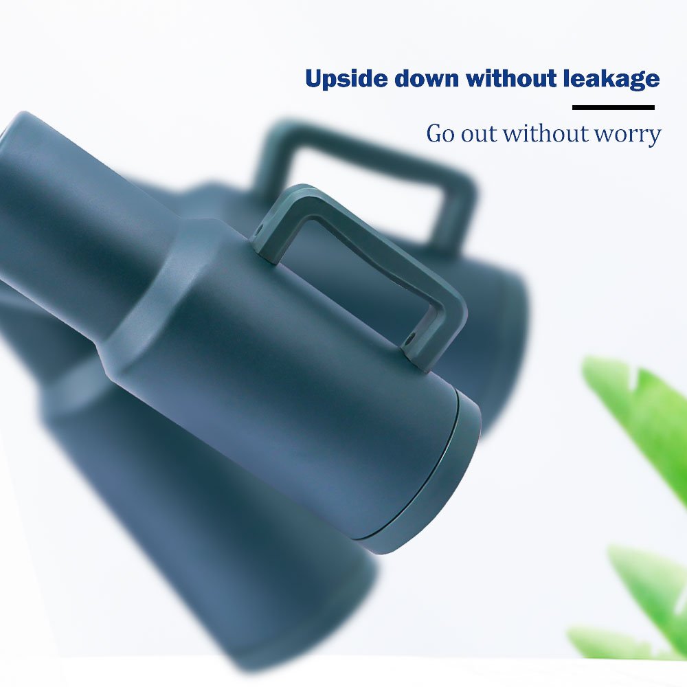 40oz travel Tumbler With Handle and Straw Insulated Reusable Stainless Steel Water Bottle with Multiple Accessories