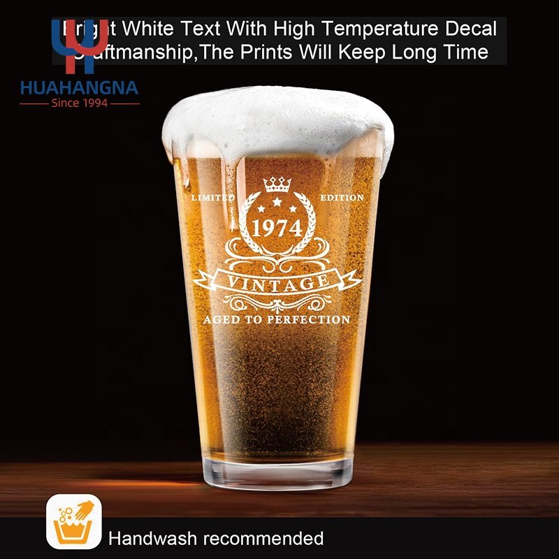 Wholesale Juice Water Drinking Glass Cup 16oz Sublimation Frosted Clear Custom Logo Craft Beer Pint Glass for Bar Party