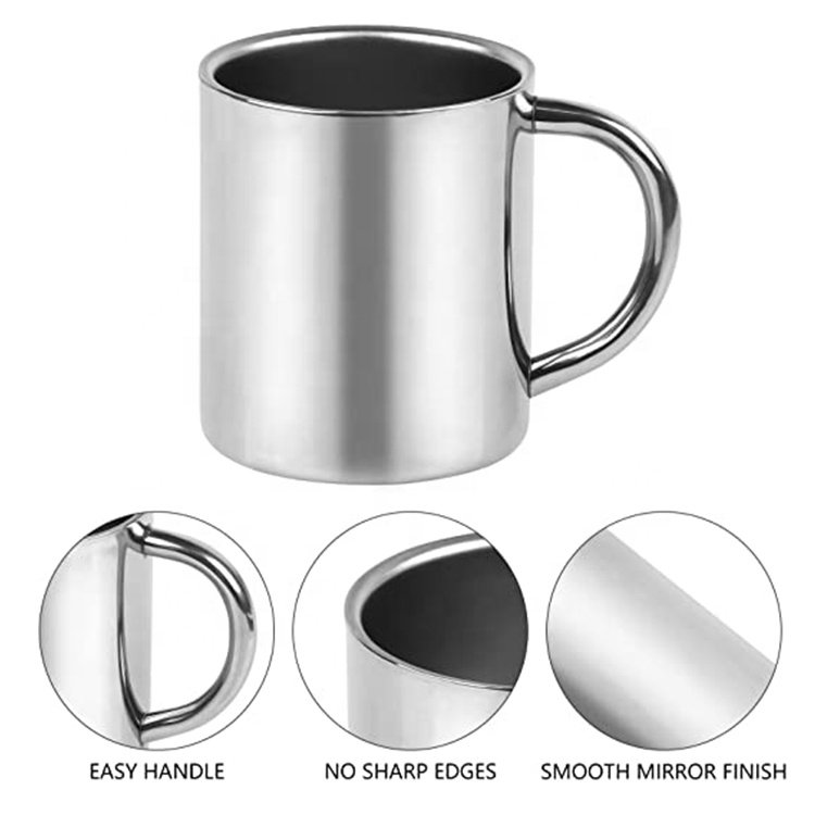 New Design RV Gift Camping Travel Metal Tea Cup Coffee Mug BPA Free Double Wall 210ML Coffee Mug