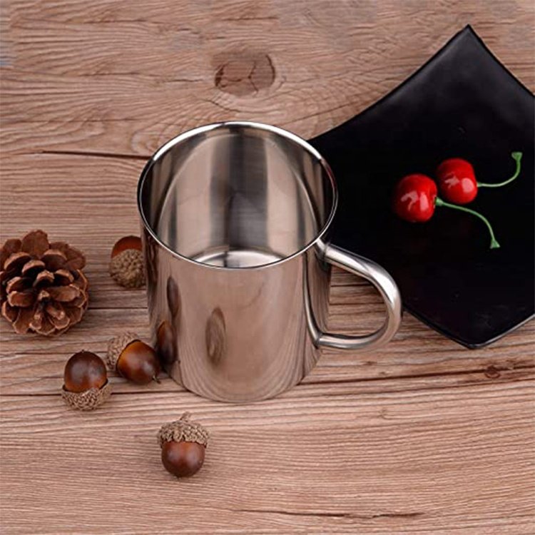 New Design RV Gift Camping Travel Metal Tea Cup Coffee Mug BPA Free Double Wall 210ML Coffee Mug