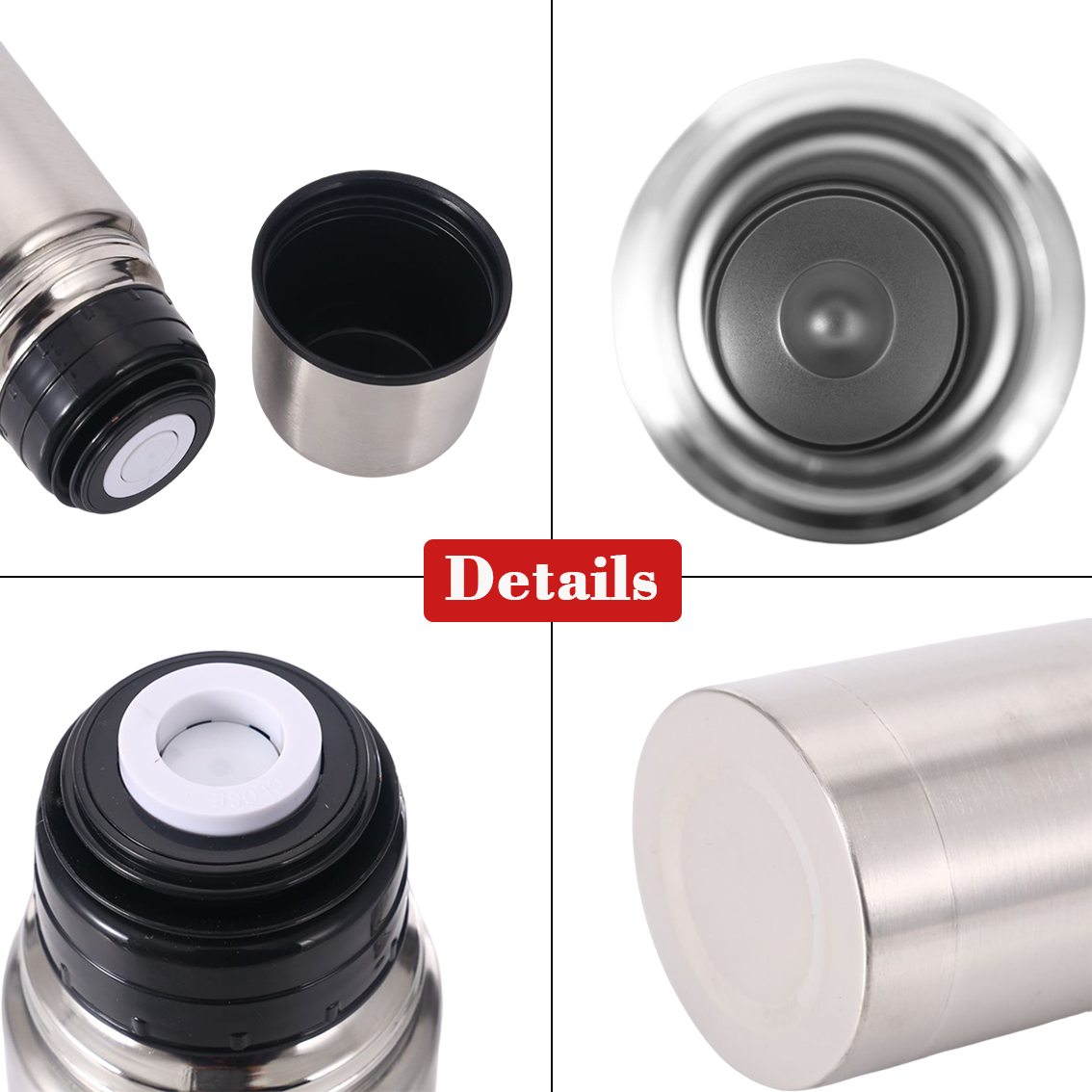 350ml 500ml 750ml 1000ml Double Wall Vacuum Insulated Bullet Stainless Steel Flask Thermos Water Bottle