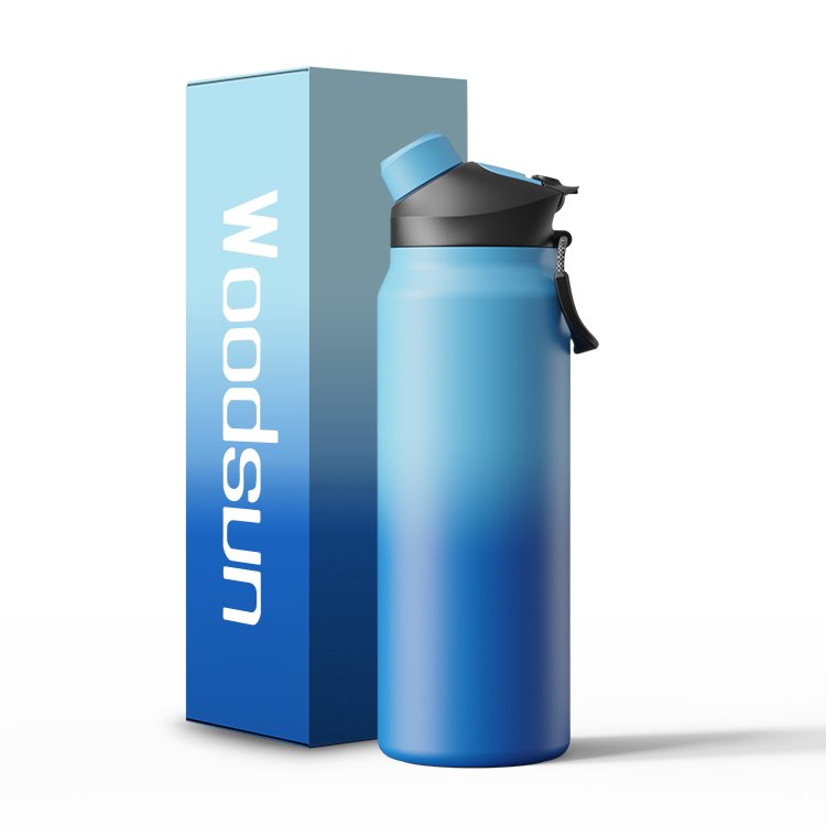 Fitness Double Walled Flask Water Bottle Insulated Stainless Steel WaterBottle With Straw