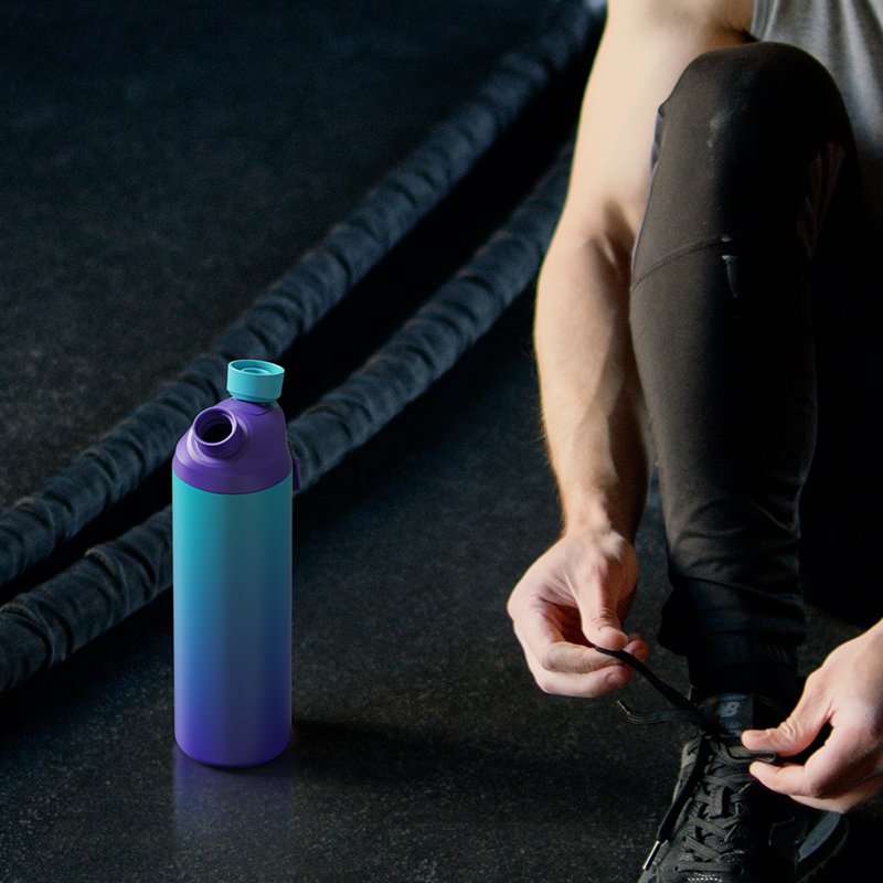 Fitness Double Walled Flask Water Bottle Insulated Stainless Steel WaterBottle With Straw