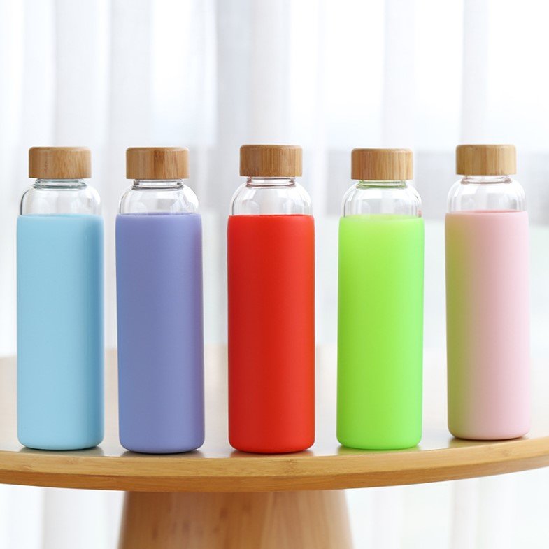 2023 Latest Design Diaphanous Travel Leak Proof Glass Oem Water Bottle Thermal Flask Vacuum
