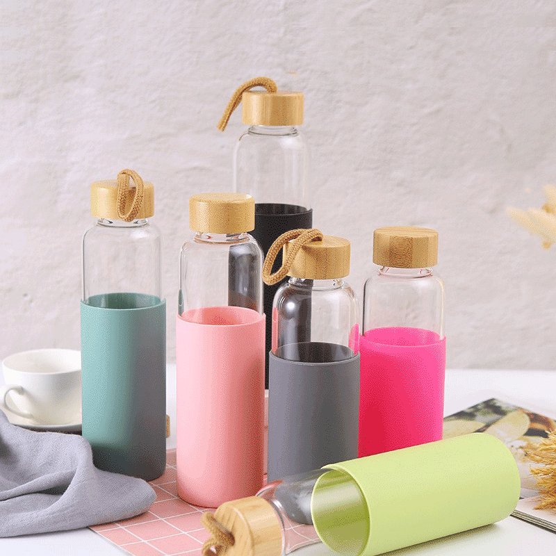 2023 Latest Design Diaphanous Travel Leak Proof Glass Oem Water Bottle Thermal Flask Vacuum