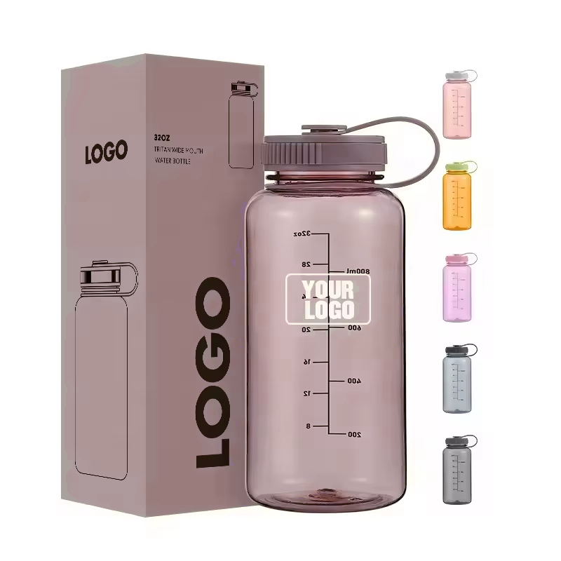 Cheap wholesale hot sale sport travel plastic bottle with scale for kids office travel mug with leak proof lid