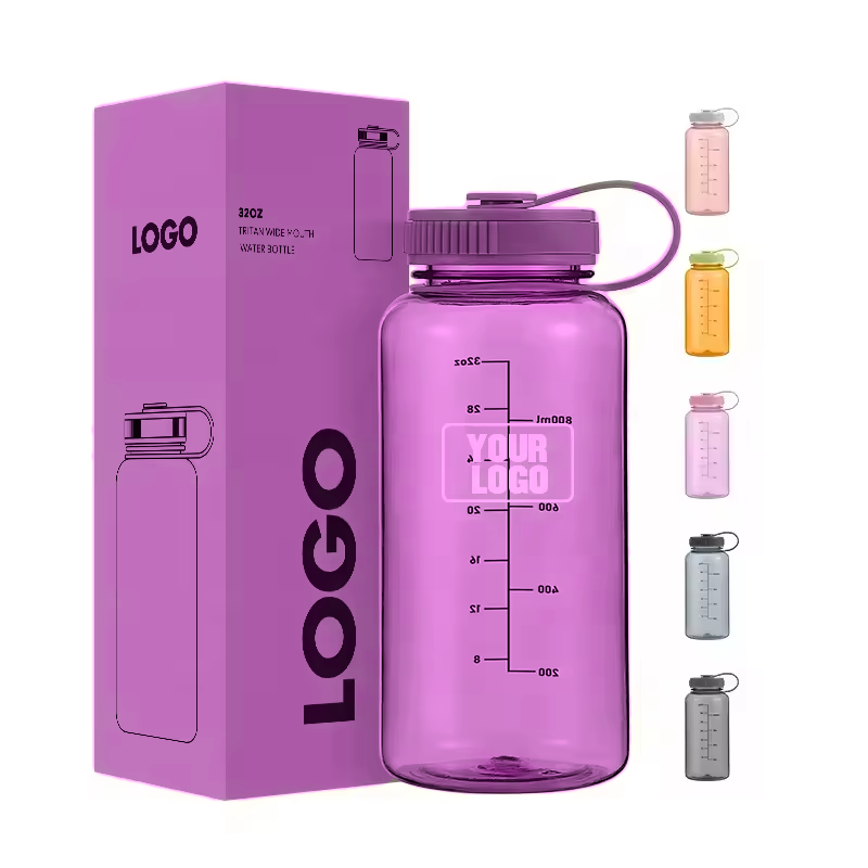 Cheap wholesale hot sale sport travel plastic bottle with scale for kids office travel mug with leak proof lid
