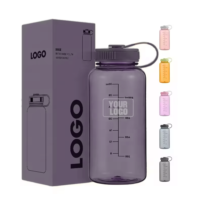 Cheap wholesale hot sale sport travel plastic bottle with scale for kids office travel mug with leak proof lid