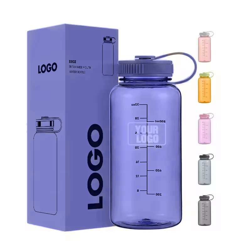 Cheap wholesale hot sale sport travel plastic bottle with scale for kids office travel mug with leak proof lid