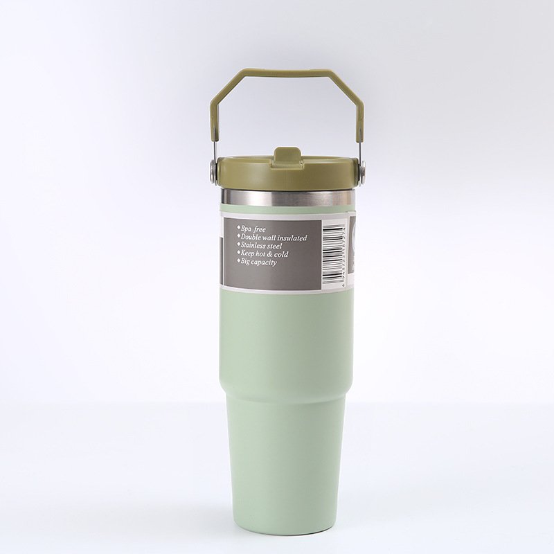 Fast Delivery Steel Vacuum Thermal Insulated Coffee Travel Mug 30oz Steel Vacuum Mug With Handle