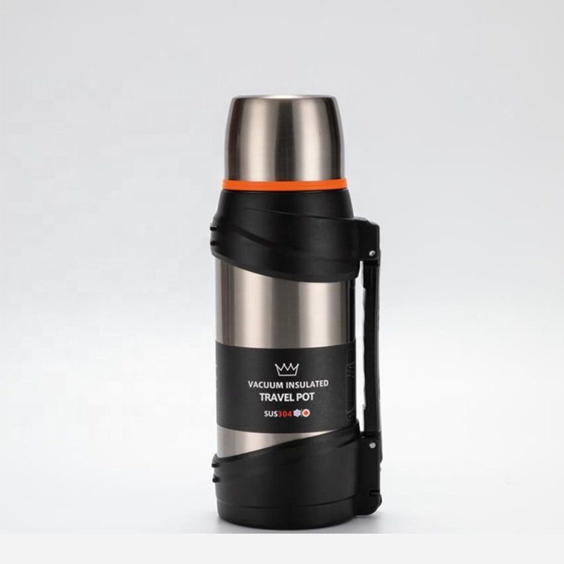 Outdoor large capacity hiking thermo flask double wall 18/8 stainless steel water bottle vacuum insulated flask 2l