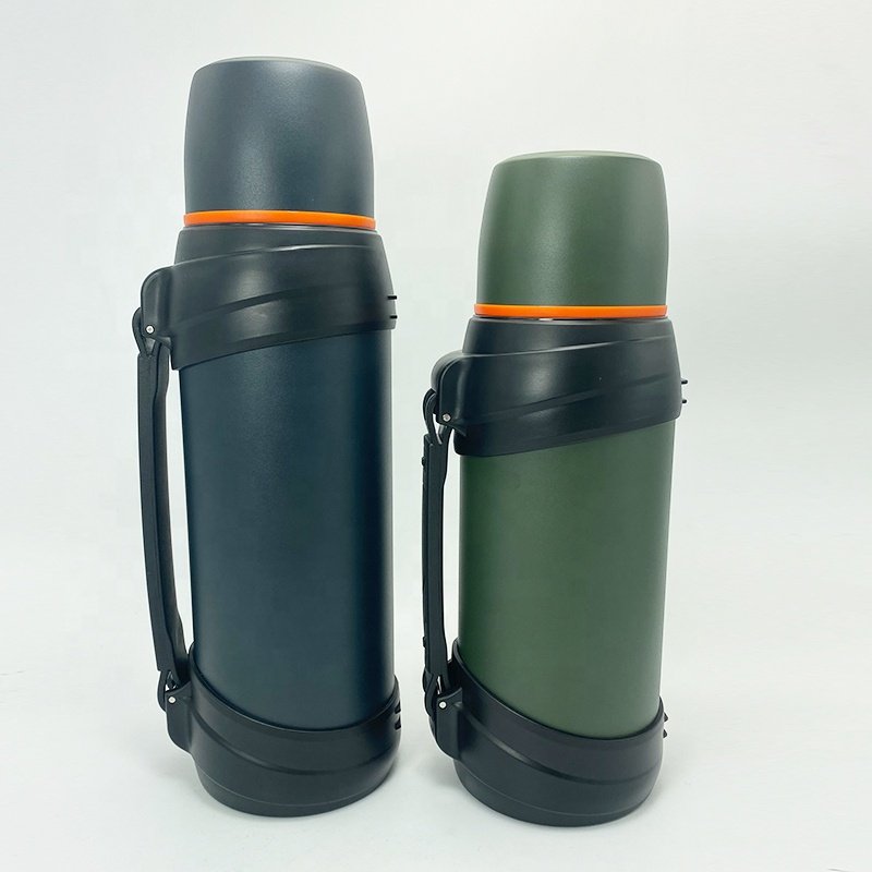 Outdoor large capacity hiking thermo flask double wall 18/8 stainless steel water bottle vacuum insulated flask 2l