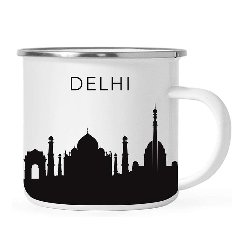 BSCI Manufacturer Hot Selling Wholesale Bulk Color Printed Custom Logo Enamel Mug for Camping Coffee Milk