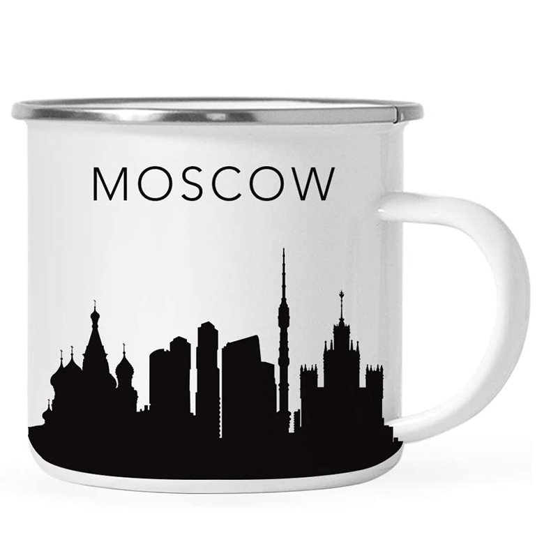 BSCI Manufacturer Hot Selling Wholesale Bulk Color Printed Custom Logo Enamel Mug for Camping Coffee Milk