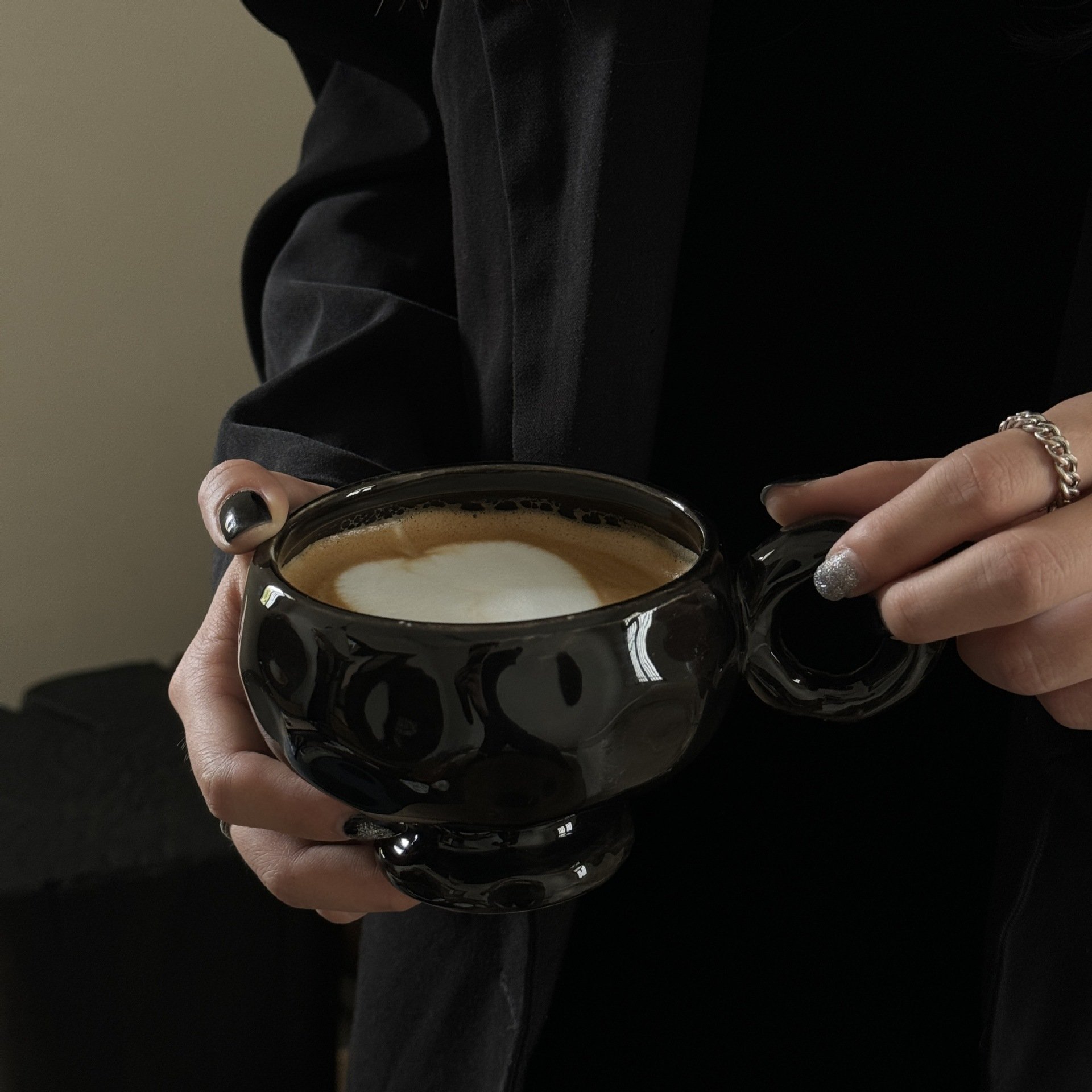 Lelyi Household large-capacity original hand-knealed ceramic mug simple and high-value coffee cups