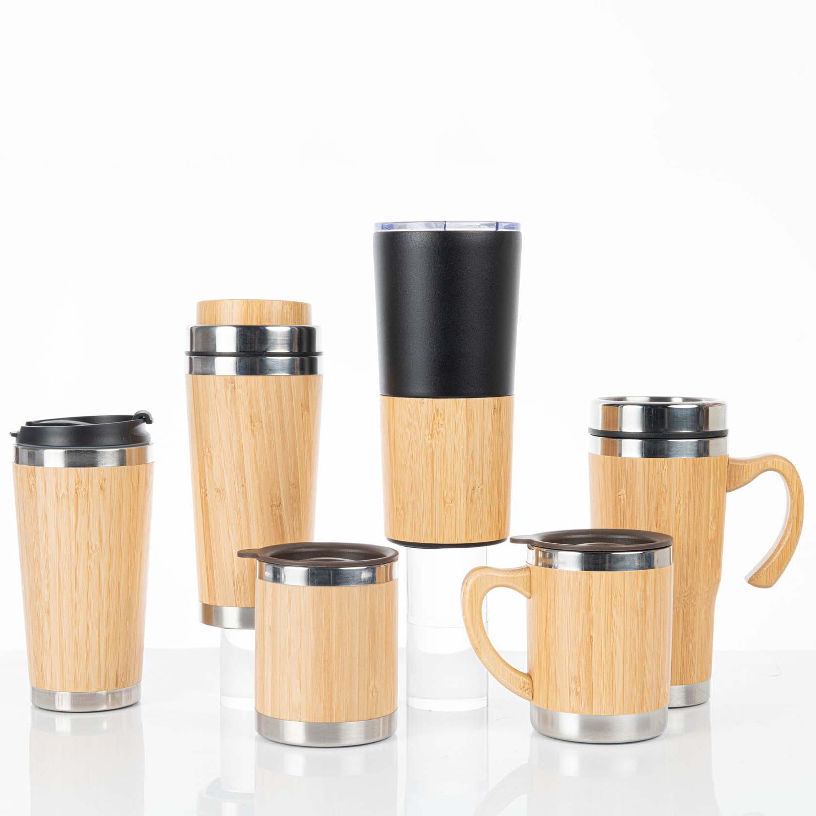 350 ml 450 ml Natural bamboo shell Thermos Vacuum Thermos with Tea Filter reusable water bottles coffee cup