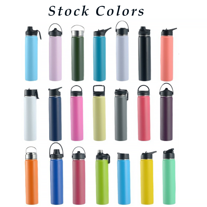 Custom Logo 22oz 25oz Leak proof Double Wall Stainless Steel Insulation Outdoor Sports Flask Water Bottle with Handle