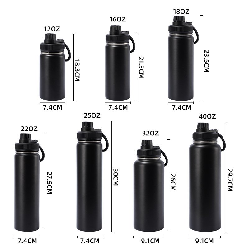 Custom Logo 22oz 25oz Leak proof Double Wall Stainless Steel Insulation Outdoor Sports Flask Water Bottle with Handle