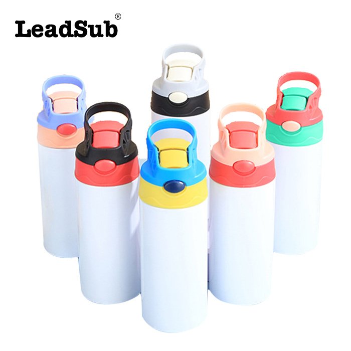 12oz double wall kids sublimation water bottle stainless steel drink cup 350ml tumbler juice coffee mug with handle
