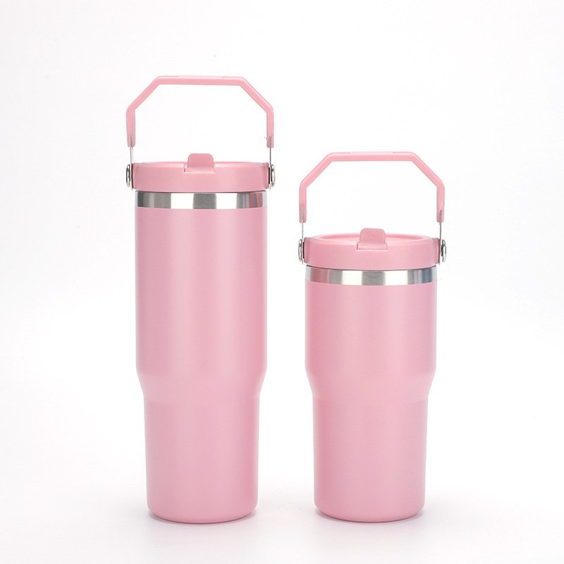 Lifted Style 20oz Stainless Steel Double Wall Insulated Beer Mug With The Straw Bpa Free Water Vacuum Tumbler With The Handle