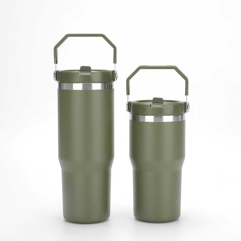 Lifted Style 20oz Stainless Steel Double Wall Insulated Beer Mug With The Straw Bpa Free Water Vacuum Tumbler With The Handle