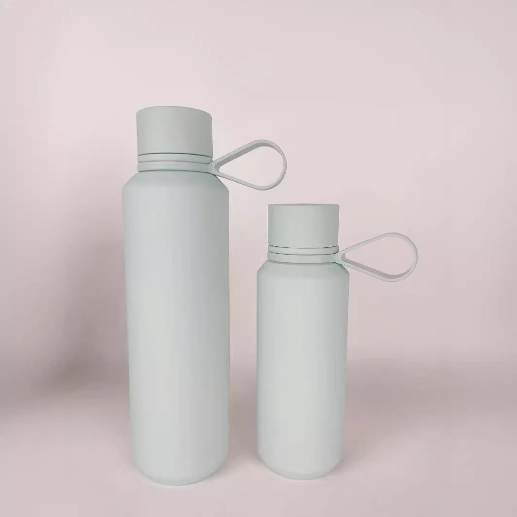 360ml colorful 304 stainless steel matte vacuum insulation water bottle with portable handle