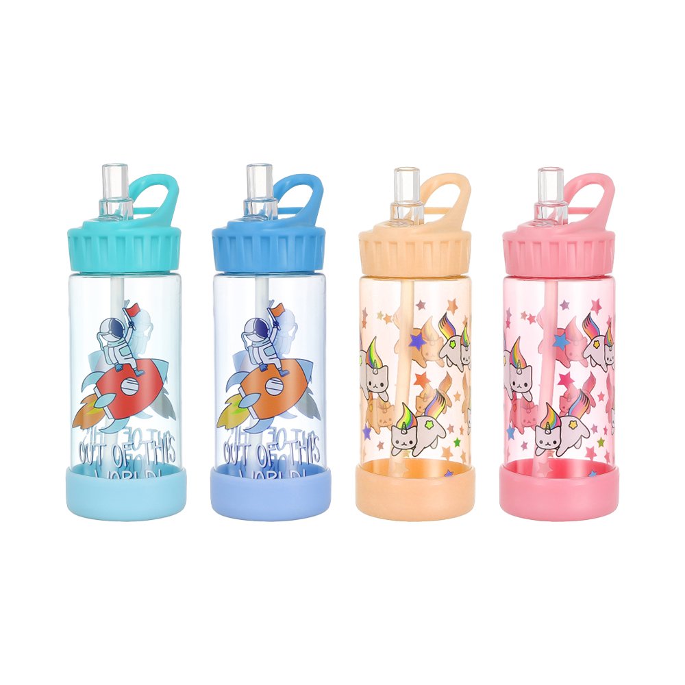 Plastic Sports Water Bottles Tumbler With Handle With Straw Cup for Kids Water Bottle Reusable Plastic Cups