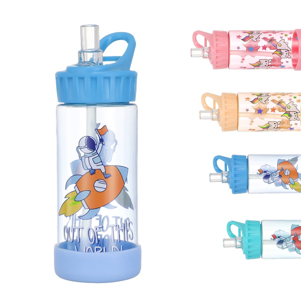 Plastic Sports Water Bottles Tumbler With Handle With Straw Cup for Kids Water Bottle Reusable Plastic Cups