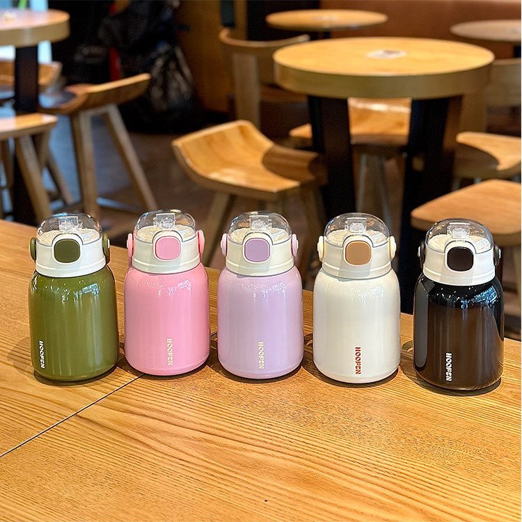 White Black Student Kids Boys Girls Outdoor Portable 316 Stainless Steel Vacuum Flask