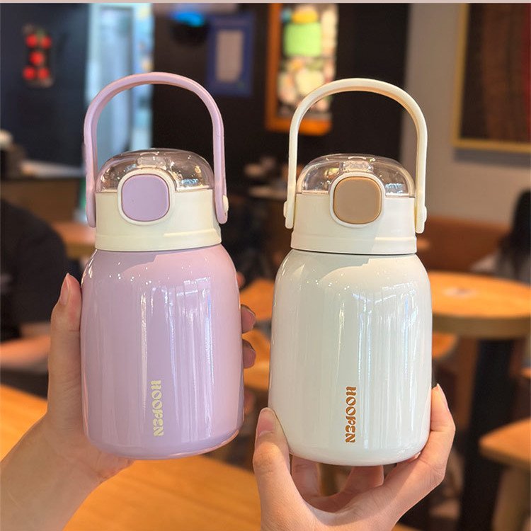 White Black Student Kids Boys Girls Outdoor Portable 316 Stainless Steel Vacuum Flask