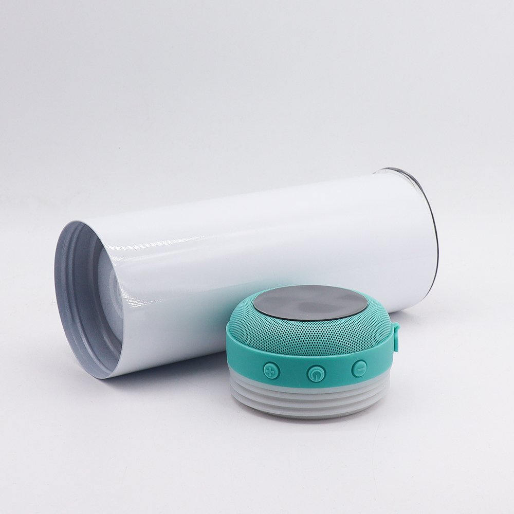 USA warehouse charging stainless steel double wall music cups with sublimation blank speaker tumbler 20oz wholesale