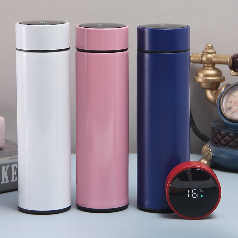 High Grade Glass Led Termos Digitales Touch Screen Temperature Display Thermo Cup 304 Vacuum Flask Smart Water Bottle