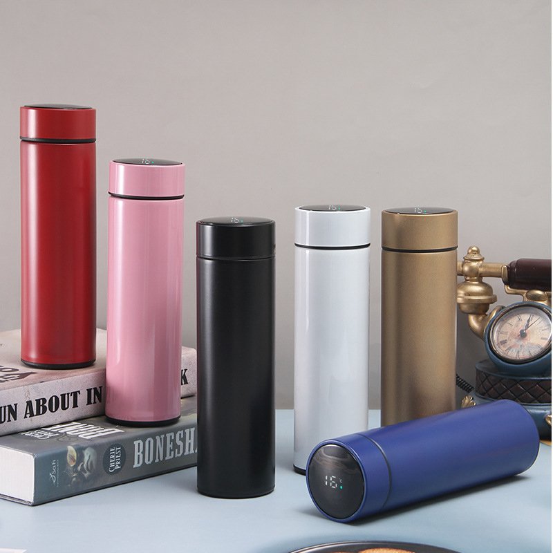 High Grade Glass Led Termos Digitales Touch Screen Temperature Display Thermo Cup 304 Vacuum Flask Smart Water Bottle