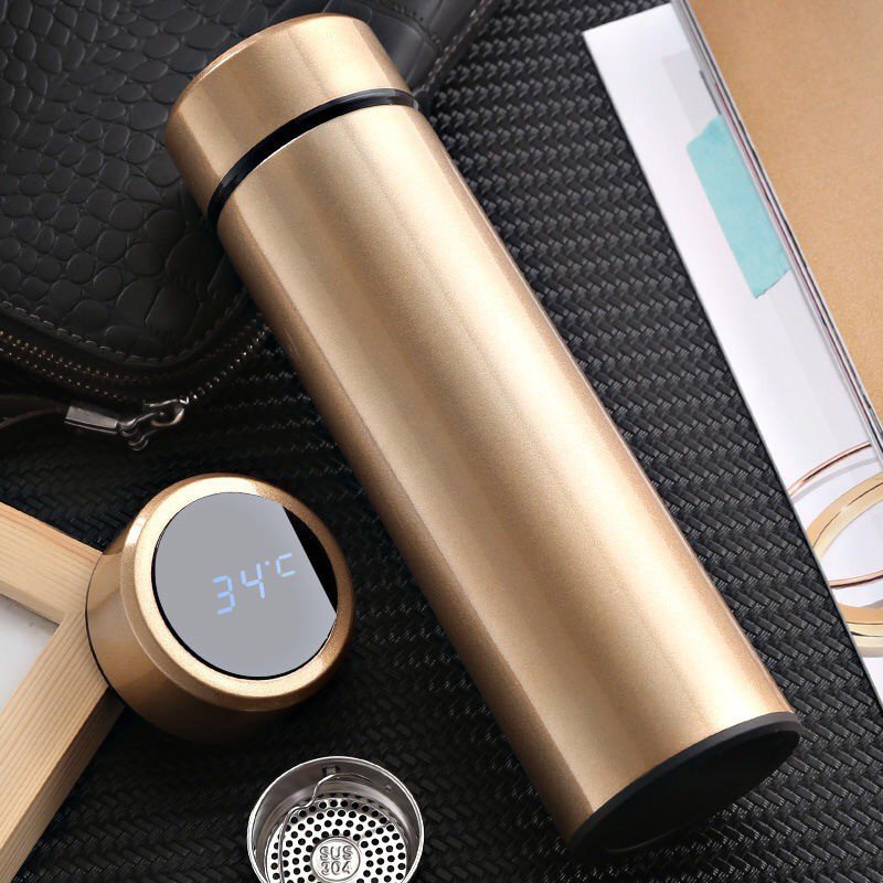 High Grade Glass Led Termos Digitales Touch Screen Temperature Display Thermo Cup 304 Vacuum Flask Smart Water Bottle