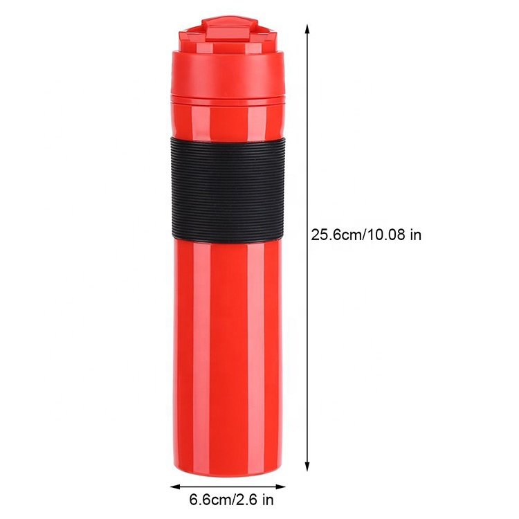 Wholesales logo brand customized Plastic french press travel mug for sale 350ml/12OZ