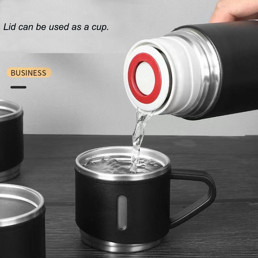 Modern Hot Water Business 304 Insulated Stainless Steel Food Vacuum Flask Travel Thermal Water Bottle Tumbler Cup Mug Gift Set