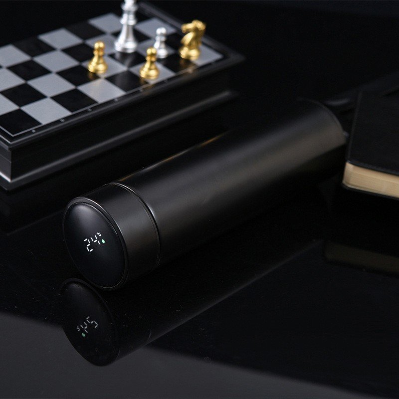 BORGE 500ml Stainless Steel Insulated Vacuum Flasks with LED Temperature Display Reminder