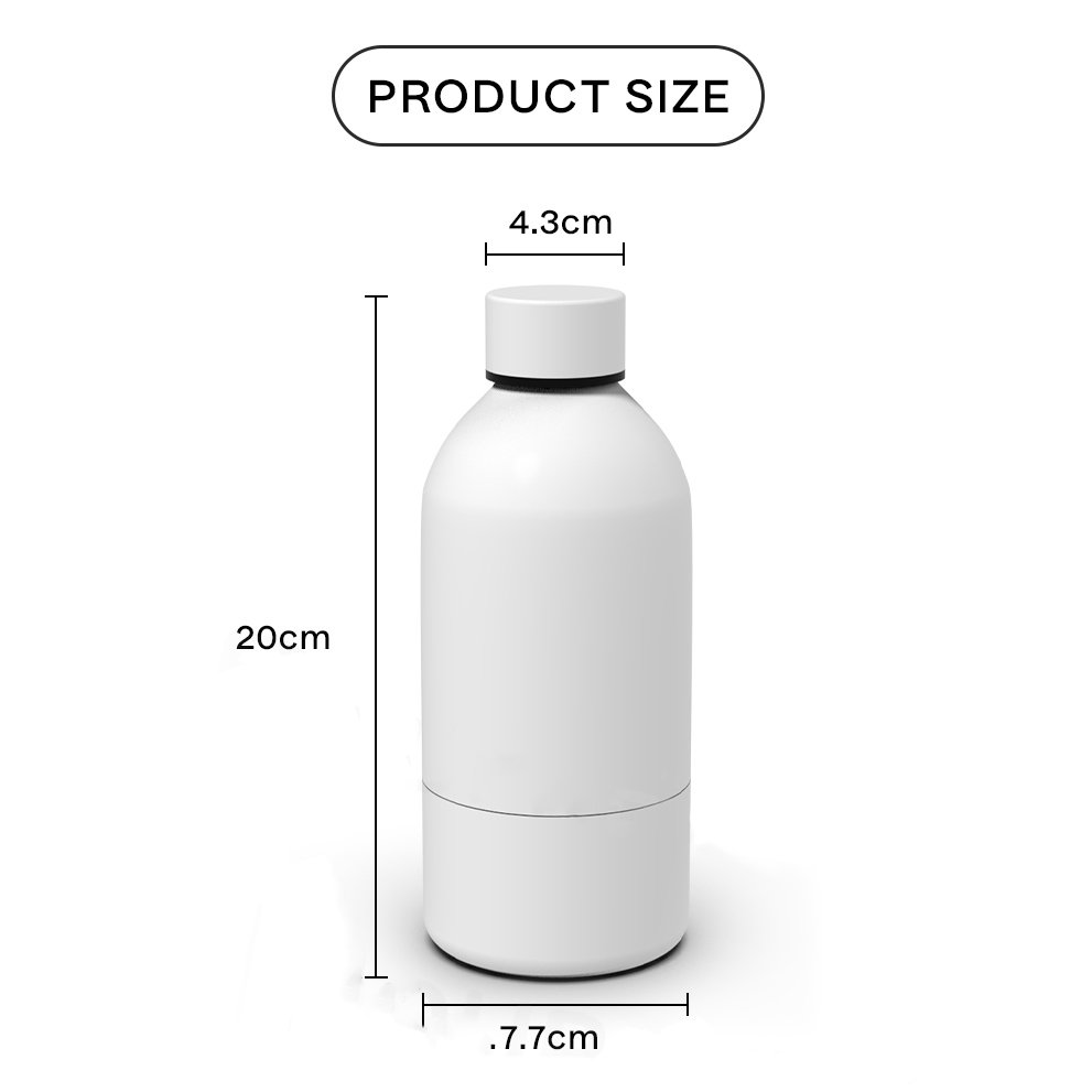 Novelty 500ml Vacuum Flask Double Wall Small Mouth Stainless Steel Sport Water Bottle Insulated Drink Bottle with Bottom Cup