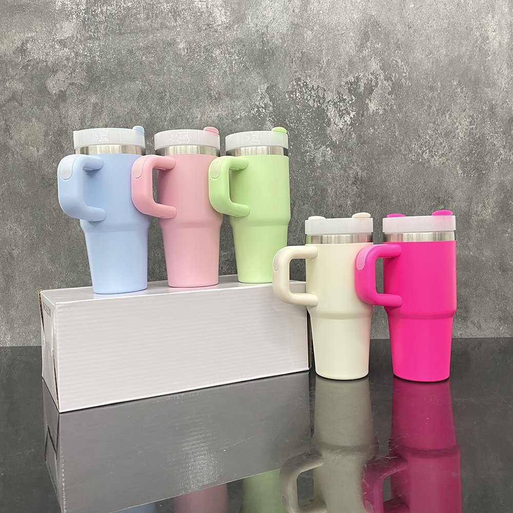 US warehouse 14oz gold plated kids sports travel tumbler 14 oz sublimation vacuum insulated baby mug cup with lids and straws