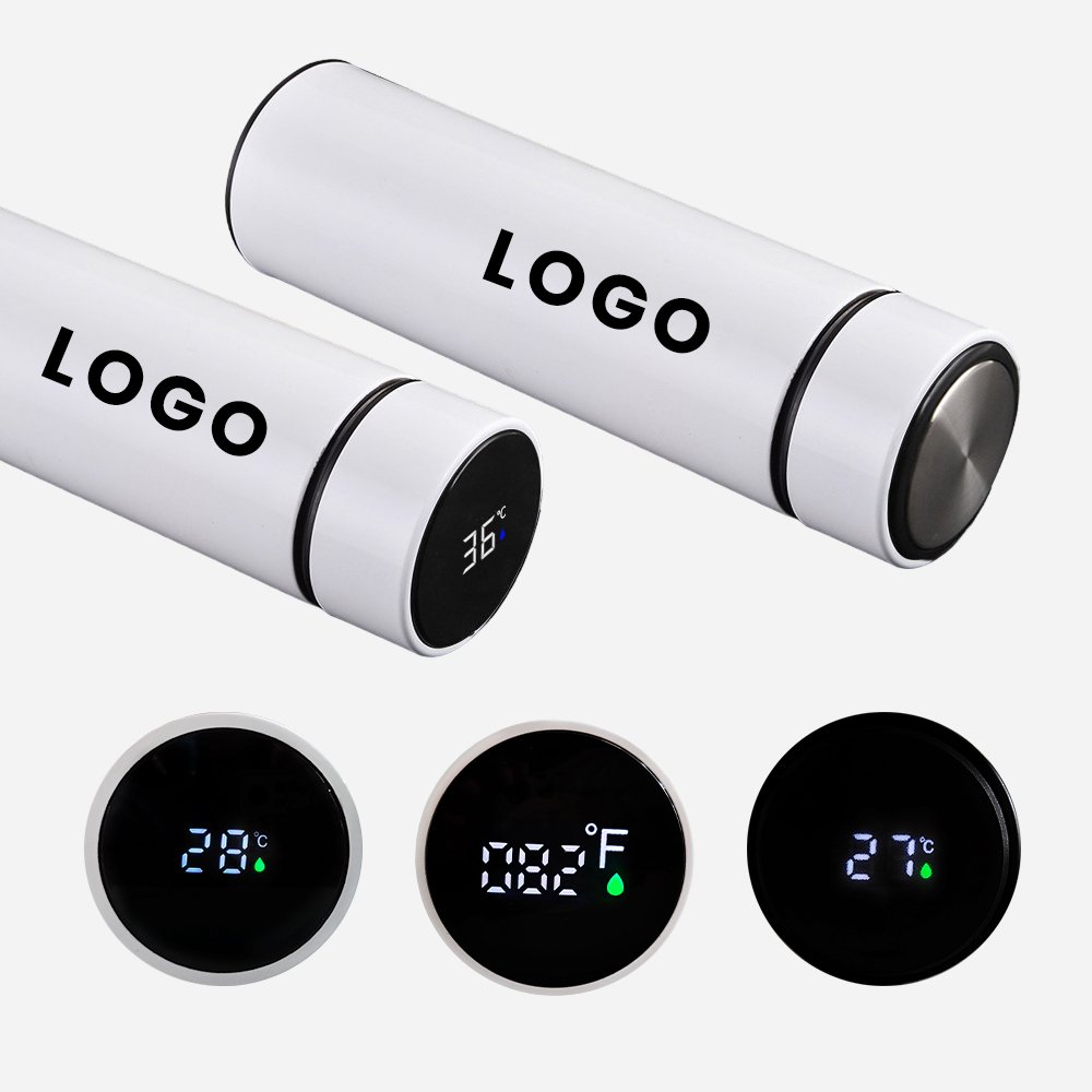 500ml termos smart digital intelligent led temperature insulated vacuum flask thermos water bottle with tea infuser