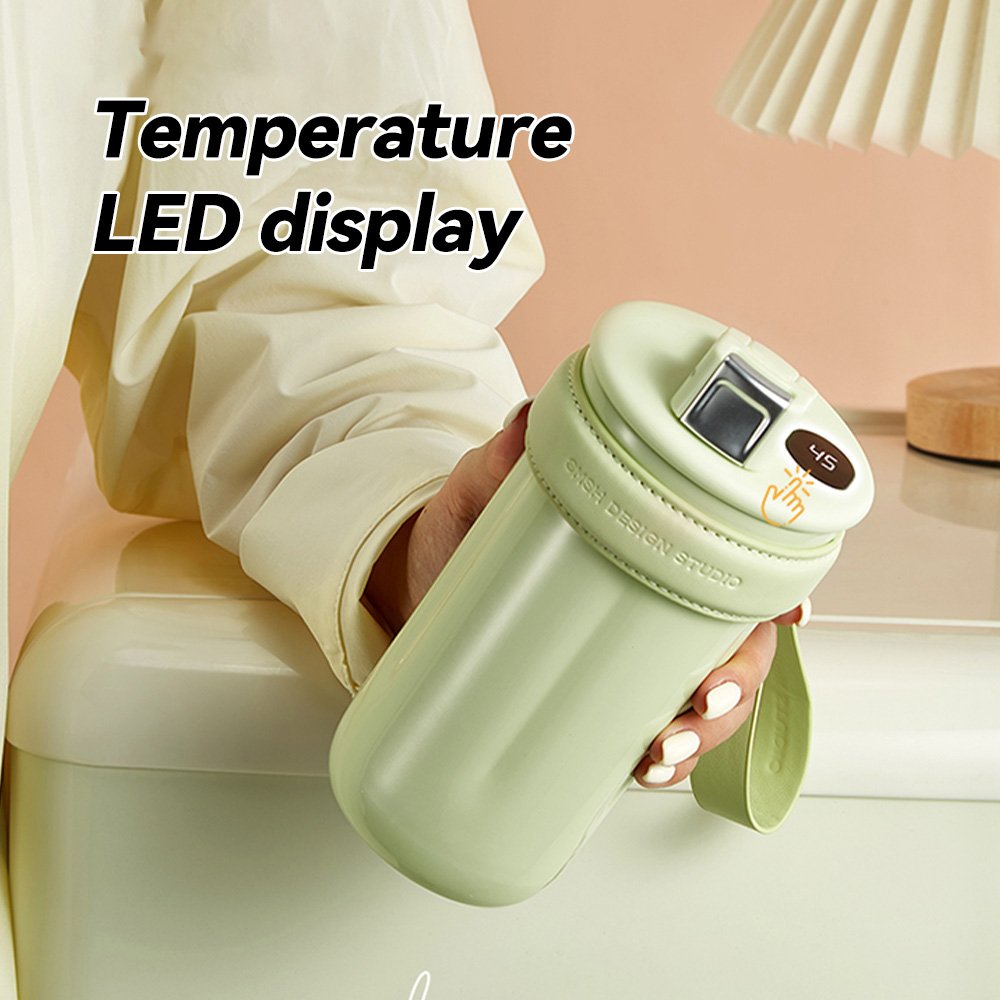 LED 460ml Smart Temperature Display Digital Vacuum Stainless Steel Insulated Thermal Travel Smart Coffee Mug Water Bottle