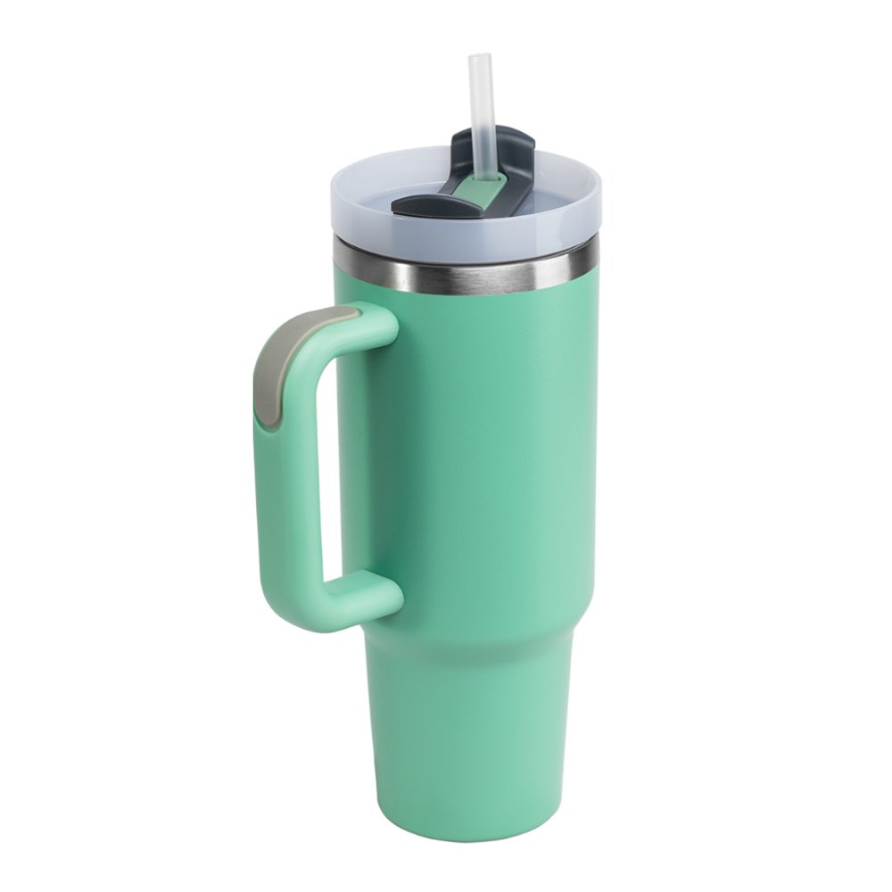 Sublimation Blank 40oz Mug With Handle Custom Stainless Steel Adventure Reusable Vacuum Tumbler In Stock