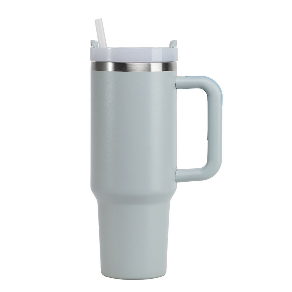 Sublimation Blank 40oz Mug With Handle Custom Stainless Steel Adventure Reusable Vacuum Tumbler In Stock