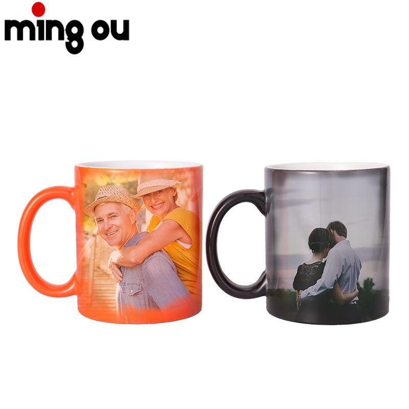 Hot sell Manufacturer Wholesale Ceramic Heat Sensitive Magic Color Changing Sublimation Coffee Mugs