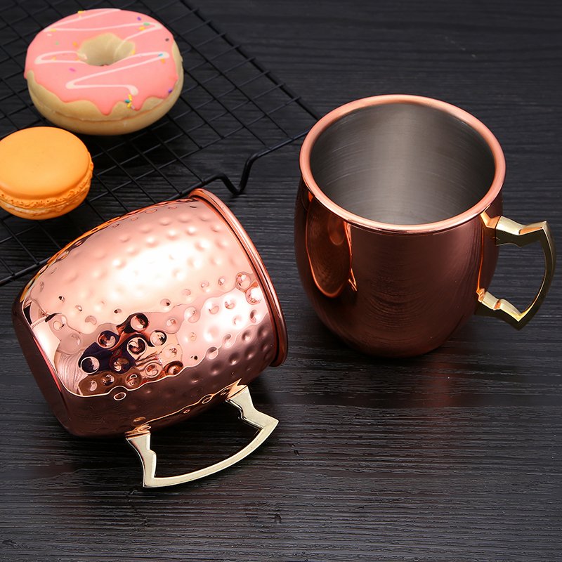 Wholesale Eco-Friendly Stainless Steel Custom Hammer Copper Beer moscow mule copper mug