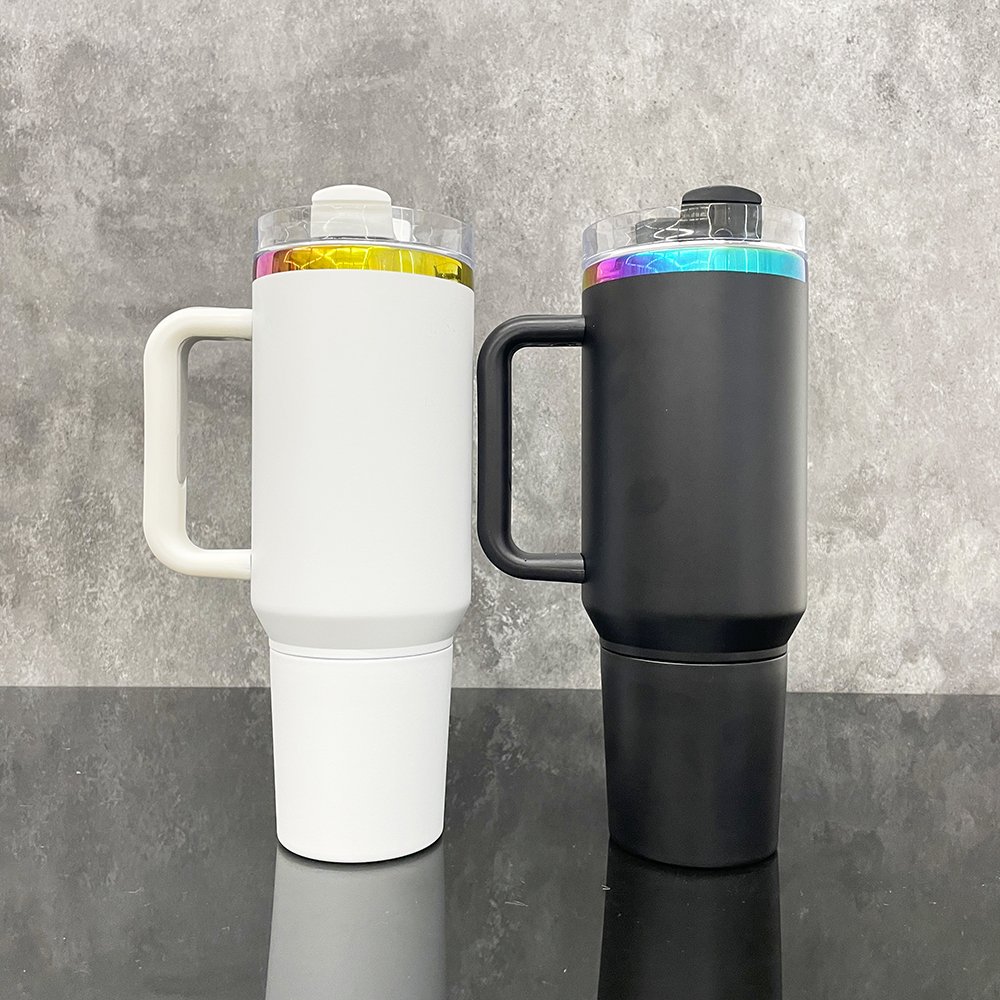 40oz H2.0 tumbler with storage sublimation water bottle with Snack Storage Compartment Gym Storage tumbler