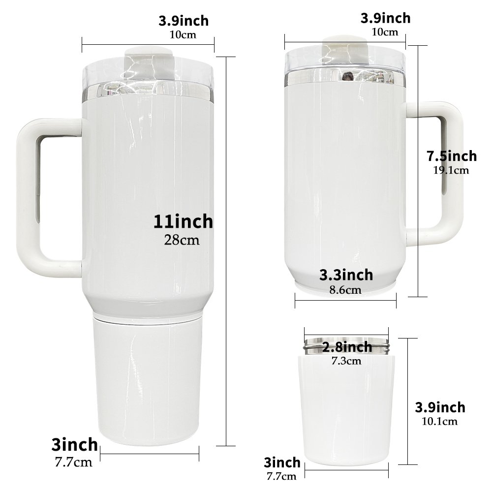 40oz H2.0 tumbler with storage sublimation water bottle with Snack Storage Compartment Gym Storage tumbler