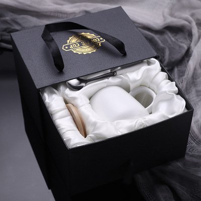 high quality self stirring custom logo printed ceramic coffee mug Smooth Ceramic with Modern Design